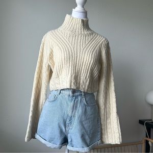 & Other Stories Cream Turtleneck Sweater